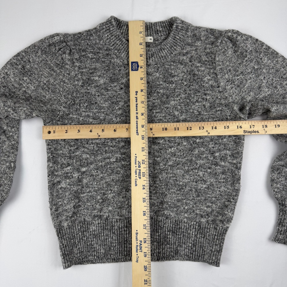 Marine Layer Alma Puff Sleeve Sweater Gray Knit Size XS EUC - Picture 5 of 14